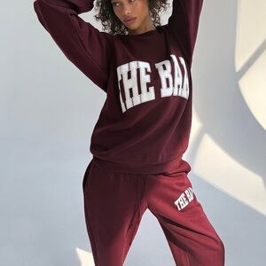 The Bar Varsity Sweatshirt in Maroon